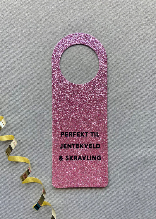 Flaskekort "Perfekt for jentekveld og skravling"