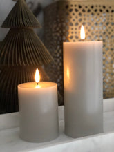 Last inn bildet i Galleri-visningsprogrammet, Naturtro LED-kubbelys, grå - 9 cm
