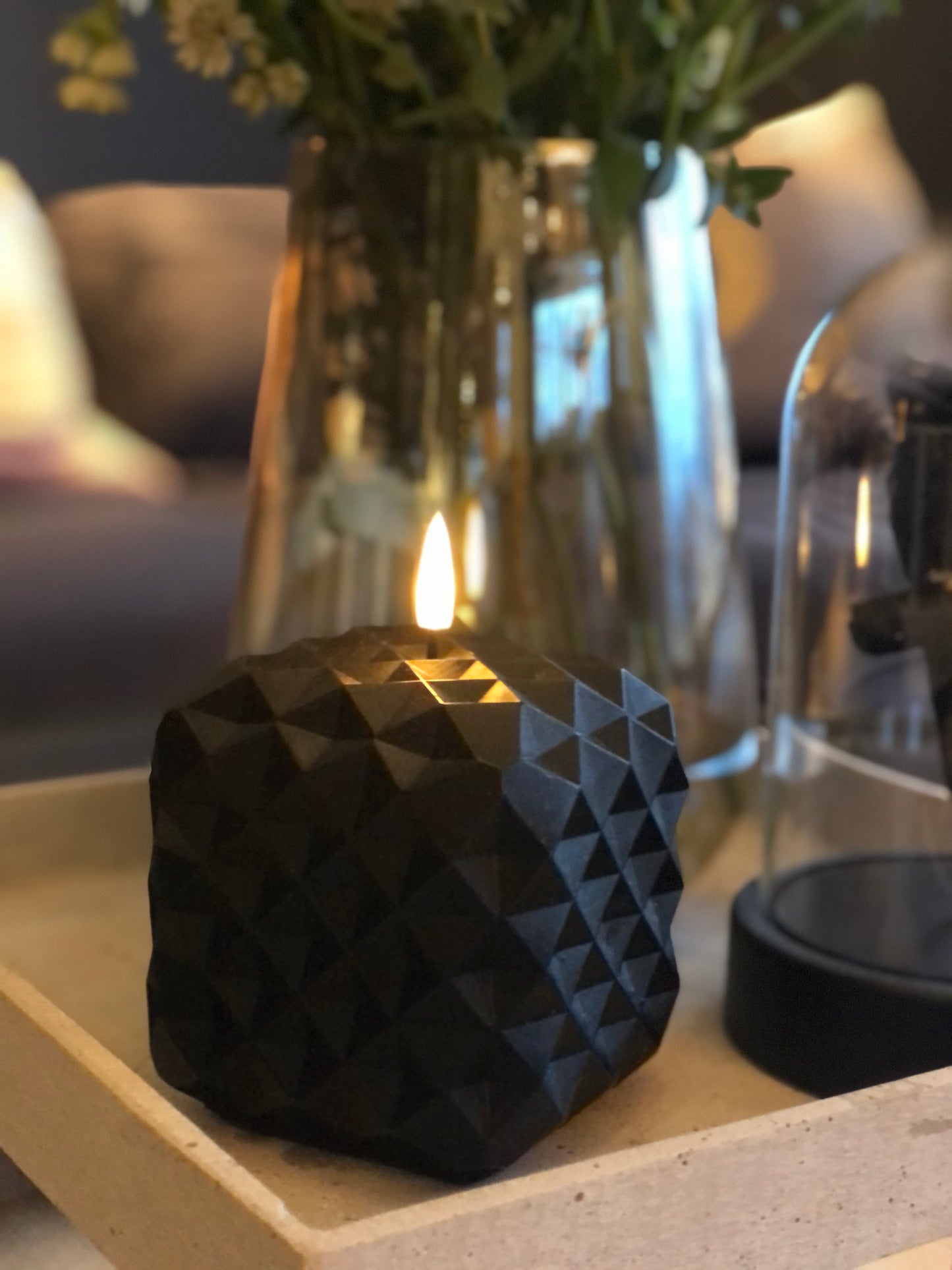 LED-lys Kube Geo Sort