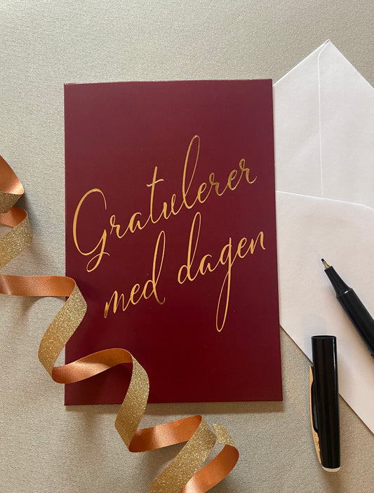 Gratulasjonskort "Gratulerer med dagen"