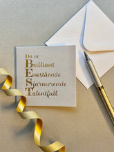 Last inn bildet i Galleri-visningsprogrammet, Gratulasjonskort &quot;Du er best&quot;
