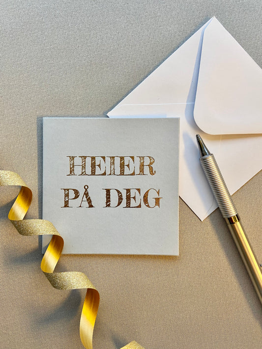 Gratulasjonskort "Heier på deg"