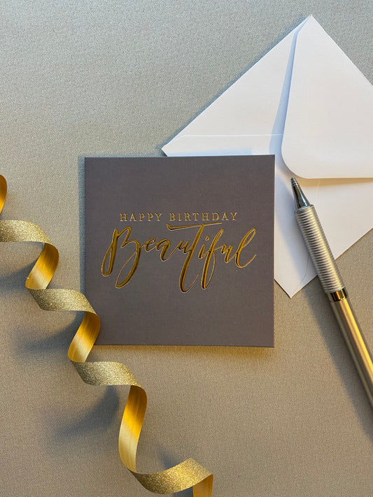 Gratulasjonskort "Happy Birthday beautiful!"