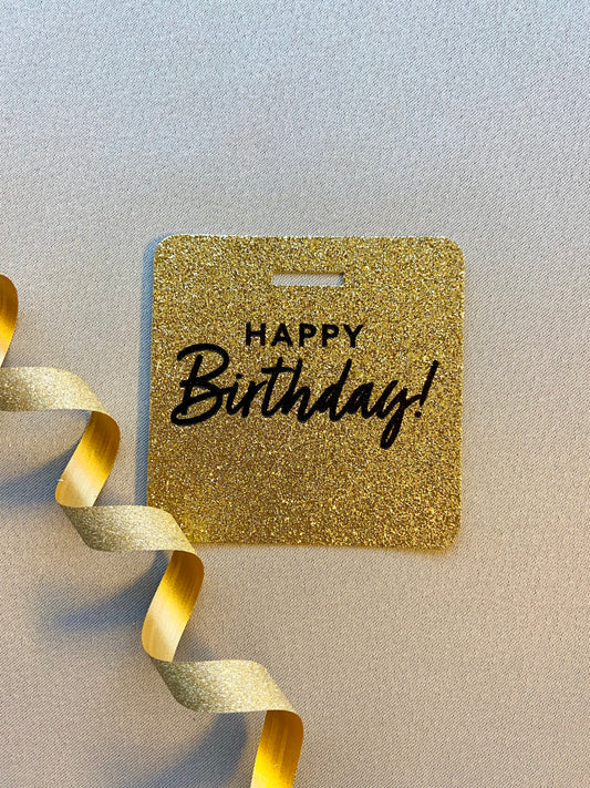 Glittertag "Happy Birthday!"