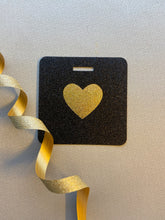 Last inn bildet i Galleri-visningsprogrammet, Glittertag &quot;Hjerte&quot;
