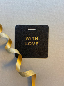 Glittertag "With love"