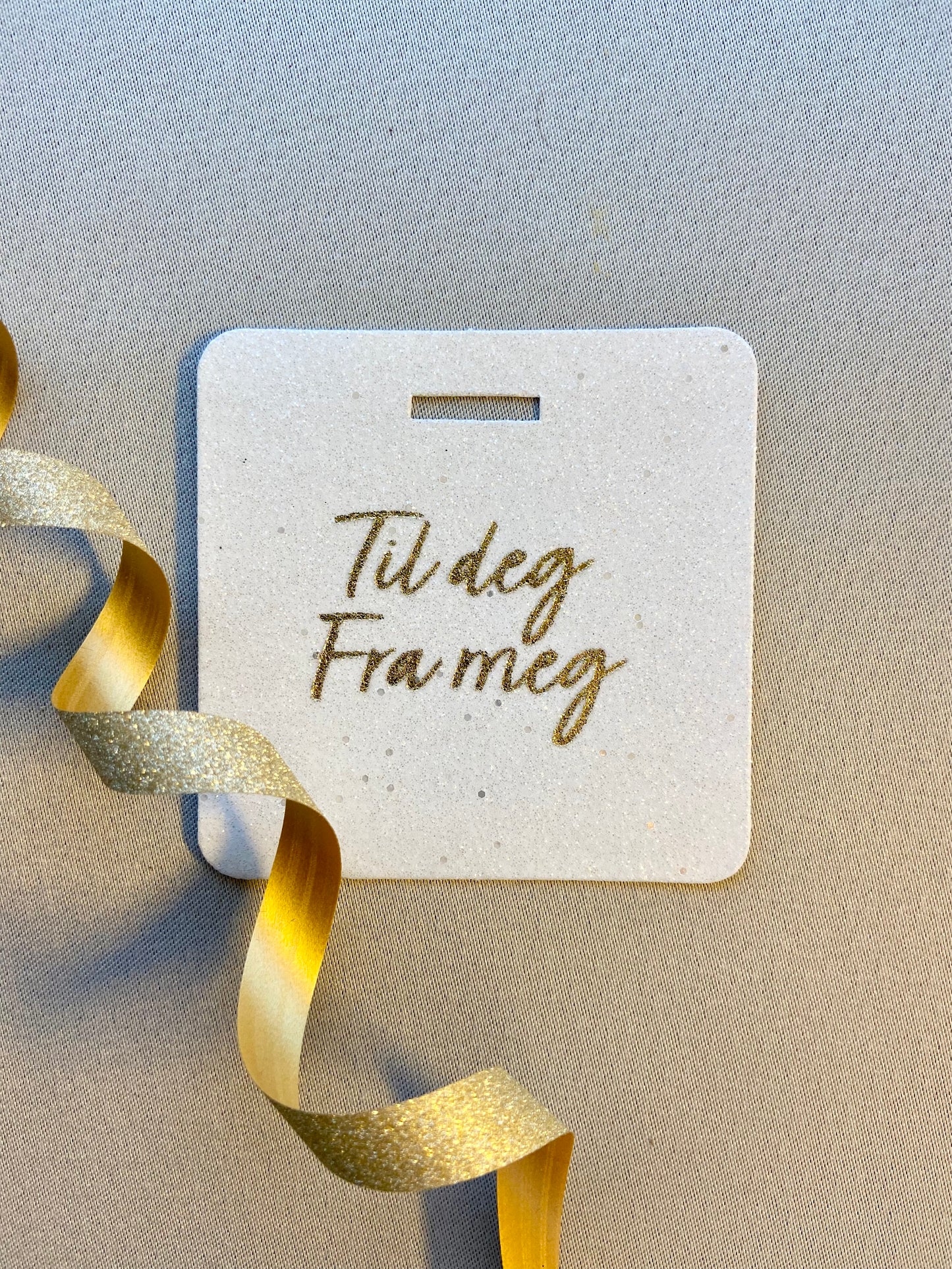Glittertag "Til deg fra meg"