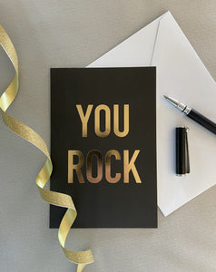 Gratulasjonskort "You rock"