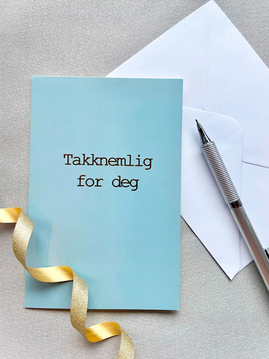 Gratulasjonskort "Takknemlig for deg"