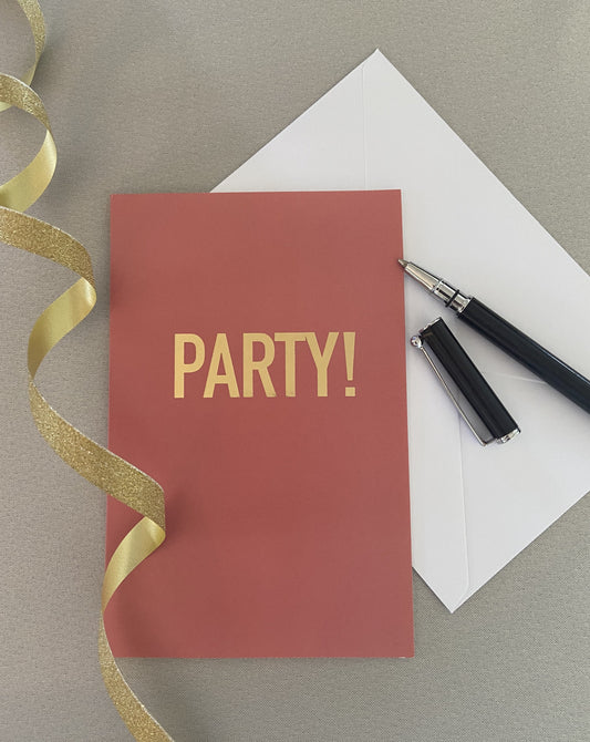 Gratulasjonskort "Party"