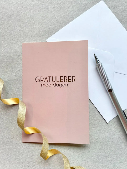 Gratulasjonskort "Gratulerer med dagen"