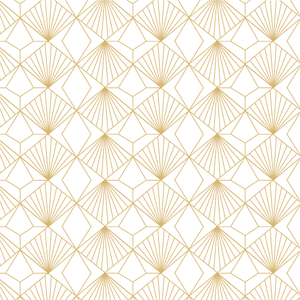 3-lags Hvit serviett med gull mønster