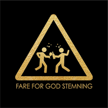 Last inn bildet i Galleri-visningsprogrammet, 3-lags sort serviett med gull tekst - Fare for god stemning
