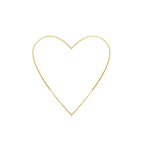 3-lags Hvit serviett med gull hjerte