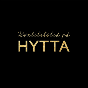 3-lags sort serviett med gull tekst - Kvalitetstid på hytta
