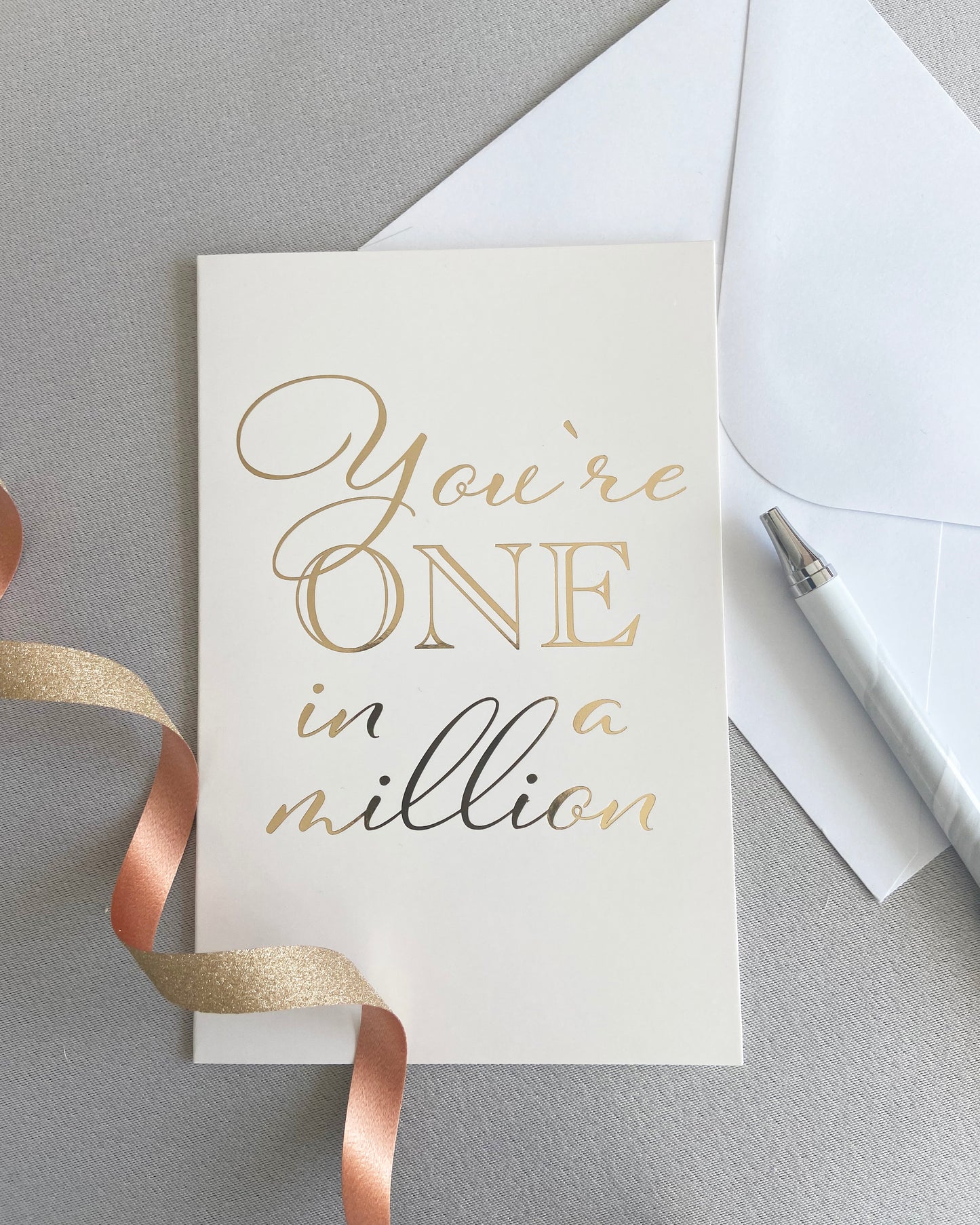 Gratulasjonskort "One in a million"