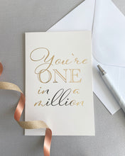 Last inn bildet i Galleri-visningsprogrammet, Gratulasjonskort &quot;One in a million&quot;
