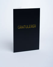 Last inn bildet i Galleri-visningsprogrammet, Doble kort I sort med gull trykk. Portfoliofoto
