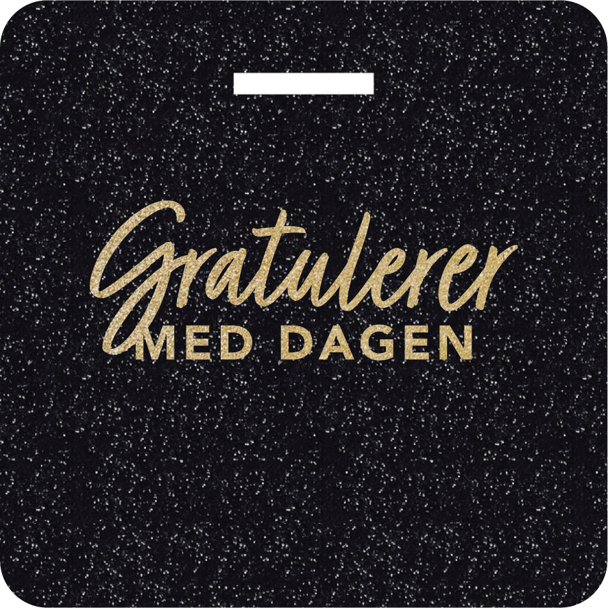 Glittertag "Gratulerer med dagen"