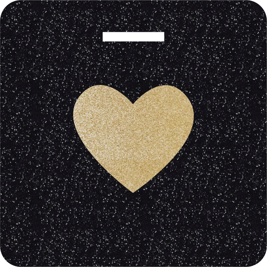 Glittertag "Hjerte"