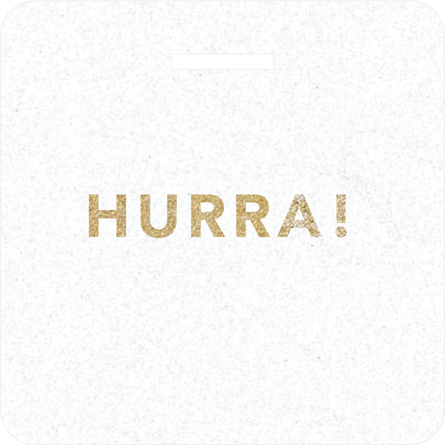 Glittertag "Hurra!"