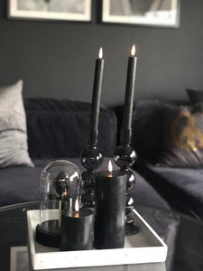 Nyhet! 2 stk Naturtro LED-kronelys- Sort
