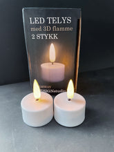 Last inn bildet i Galleri-visningsprogrammet, LED Telys med 3D flamme - 2 stk- nå med ny og varmere flamme!
